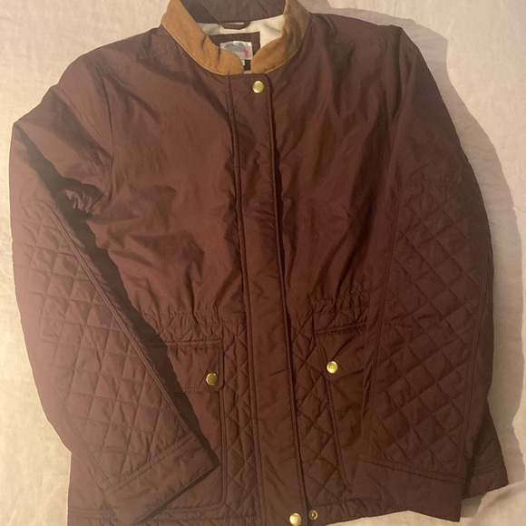 J.Crew Crewcuts Girls Barn Jacket Burgundy/Maroon fleece lining size 14 - Picture 8 of 16